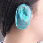 व्यक्तिगत उपयोग / हज्जाम की दुकान सैलून के लिए सिलिकॉन कान कवर, नीले स्पष्ट सिलिकॉन कान की रक्षा करें