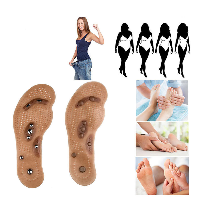 Pain Relief Magnetic Acupressure Insoles , Magnetic Shoe Pads Eliminate Foot Odors