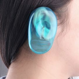 चीन व्यक्तिगत उपयोग / हज्जाम की दुकान सैलून के लिए सिलिकॉन कान कवर, नीले स्पष्ट सिलिकॉन कान की रक्षा करें फैक्टरी
